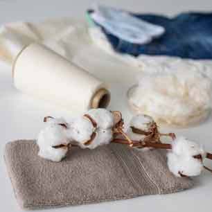 Organic Cotton Bolls on Towel