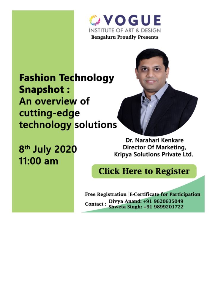 Fashion Technology An overview of cutting edge technology solutions by Dr Narahari Kenkare