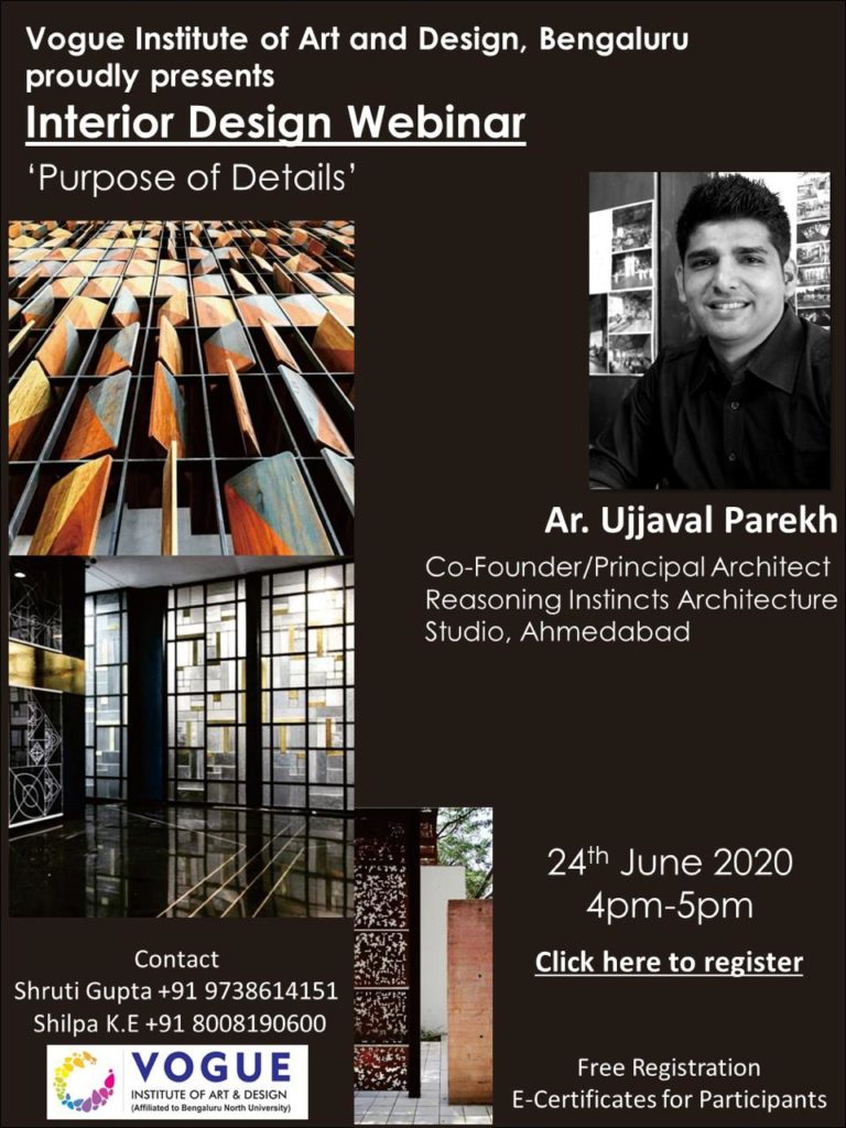 Know the purpose of details in Interior Designing from Ar Ujjaval Parekh