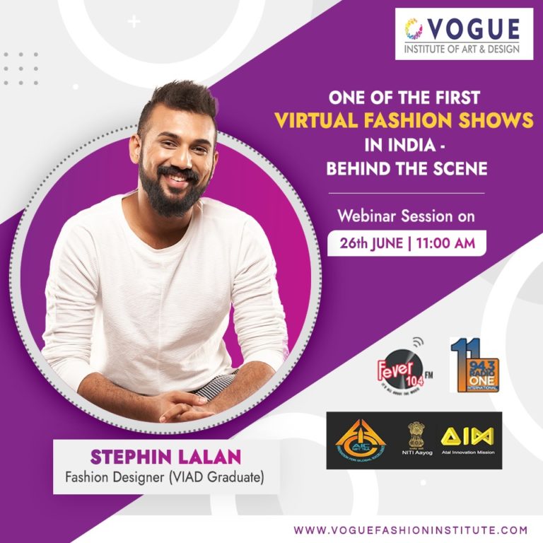 One of the first Virtual Fashion Shows in India Behind the Scene webinar with Stephin Lalan