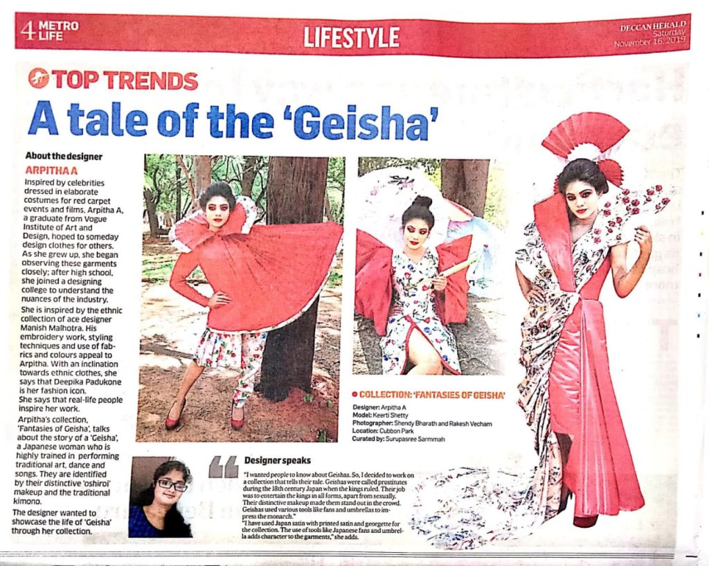 Tale of ‘Geisha Deccan Herald Nov